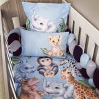 Cot Bedding - Blue Safari Set 01 baby boy nursery linen set South Africa