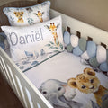 Cot Bedding - Grey Green Safari Set 05 baby boy nursery linen set South Africa