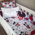 Cot Bedding - Red Black Mouse Set 04 baby boy nursery linen set South Africa