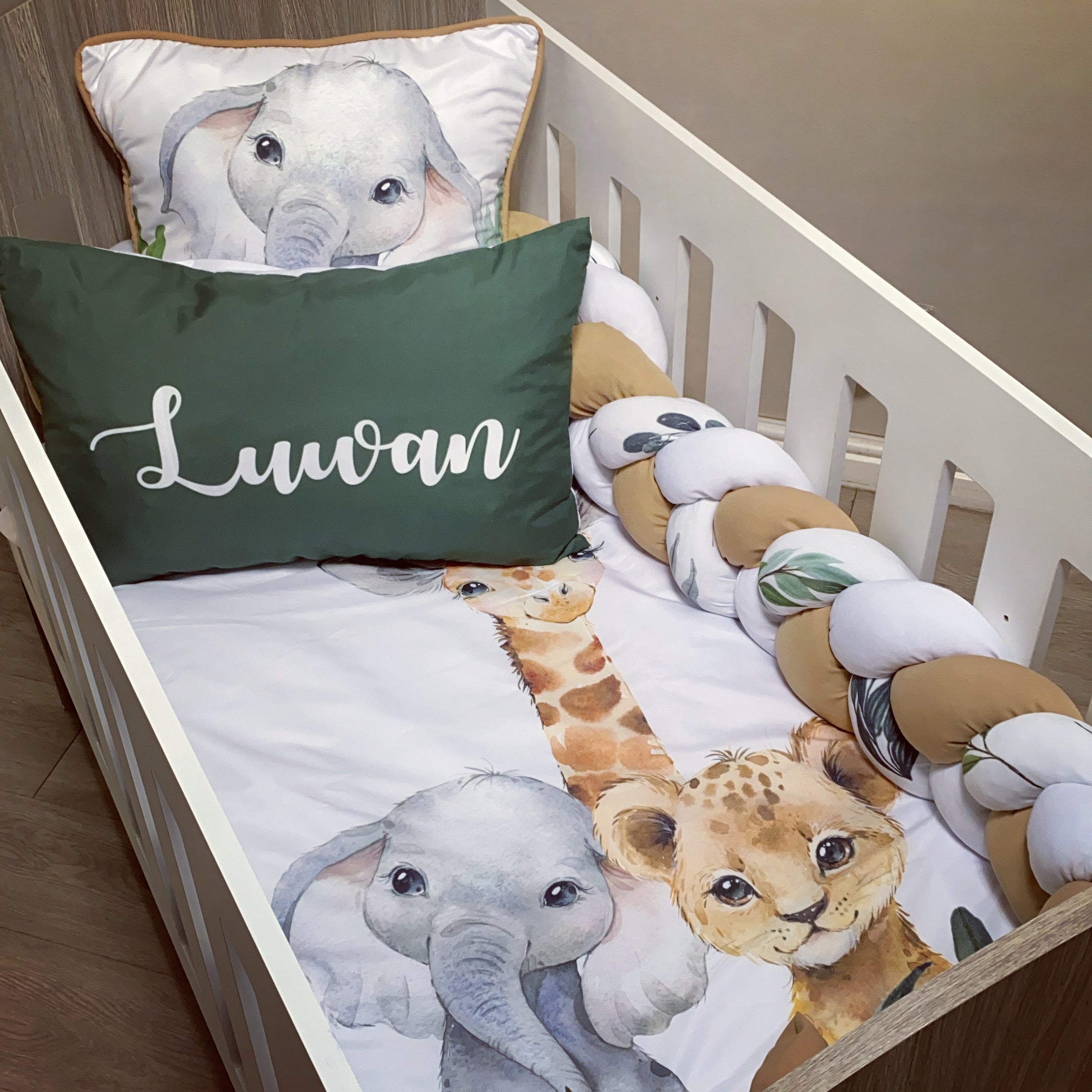 Cot Bedding - Safari Set 28 baby neutral nursery linen set South Africa