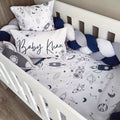 Cot Bedding - Blue Space Set 03 baby boy nursery linen set South Africa