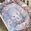 Nest - Pink Flowers Elephant 03 baby nursery snuggle nests South Africa