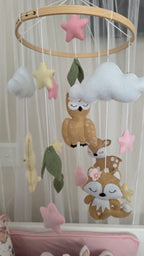 Cot Bedding - Pink Deer Set 05