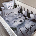 Cot Bedding - Wolf Set 04 baby neutral nursery linen set South Africa