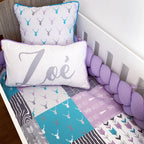 Cot Bedding - Purple Wild and Free Set 01
