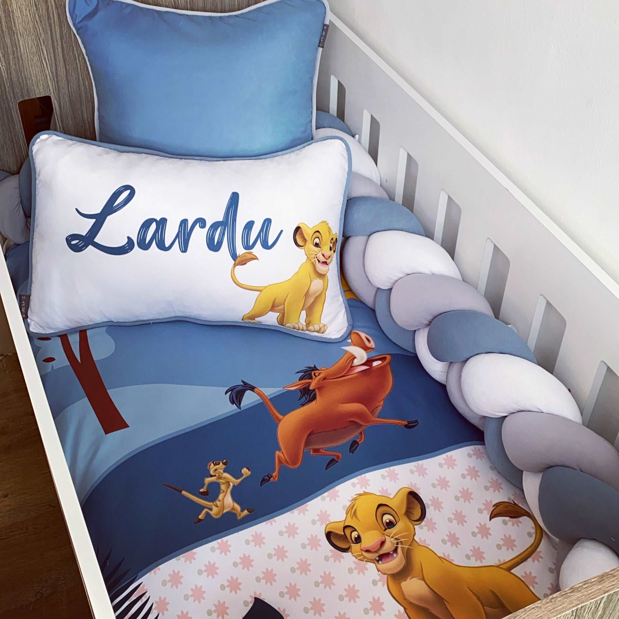 Cot Bedding - Blue Lion King set 01 baby boy nursery linen set South Africa