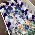 Cot Bedding - Navy Safari Set 02 baby boy nursery linen set South Africa
