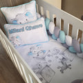 Cot Bedding - Blue Elephant Set 09 baby neutral nursery linen set South Africa