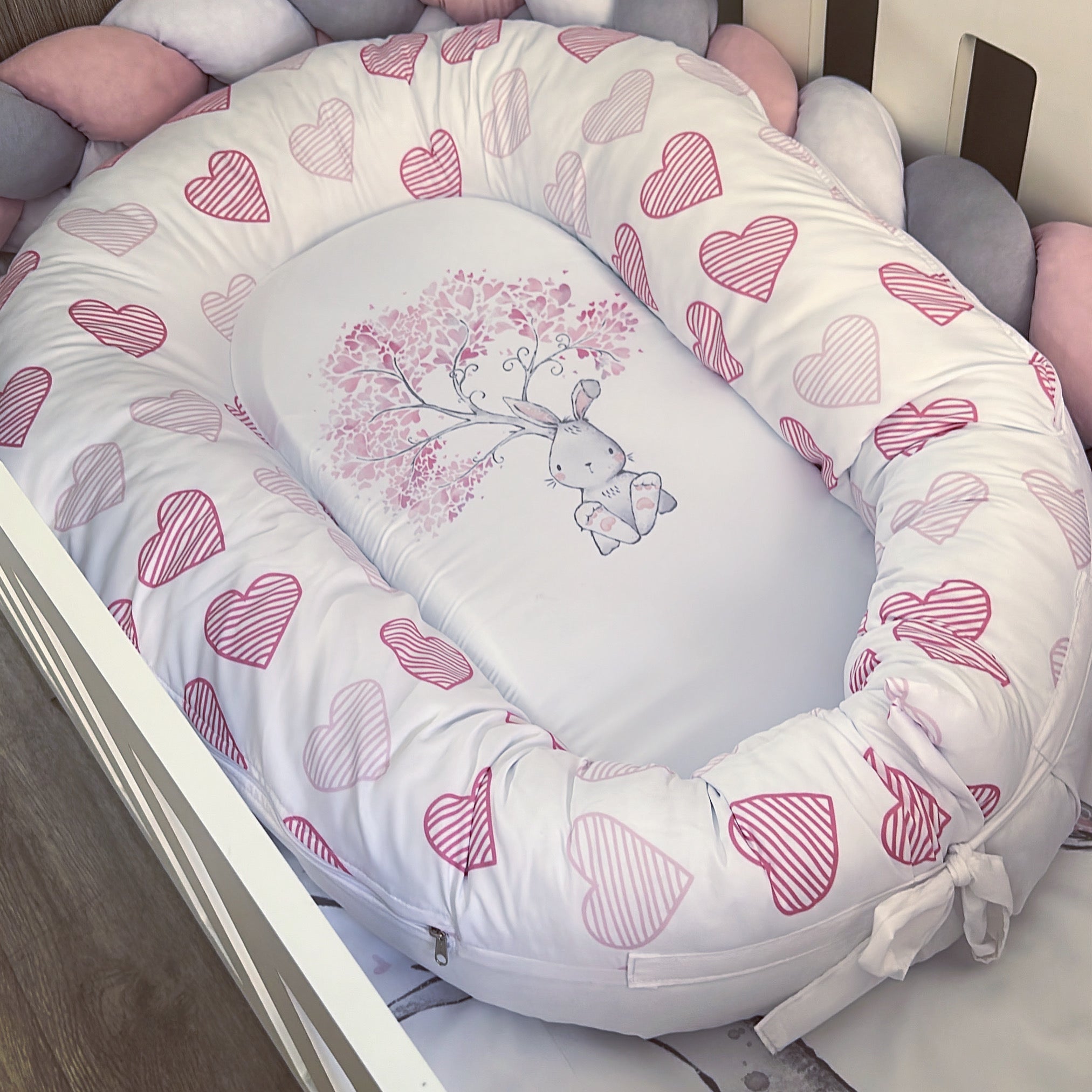 Nest - Pink Bunny 01 baby nursery snuggle nests South Africa