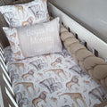 Cot Bedding - Stone Safari Set 06 baby neutral nursery linen set South Africa