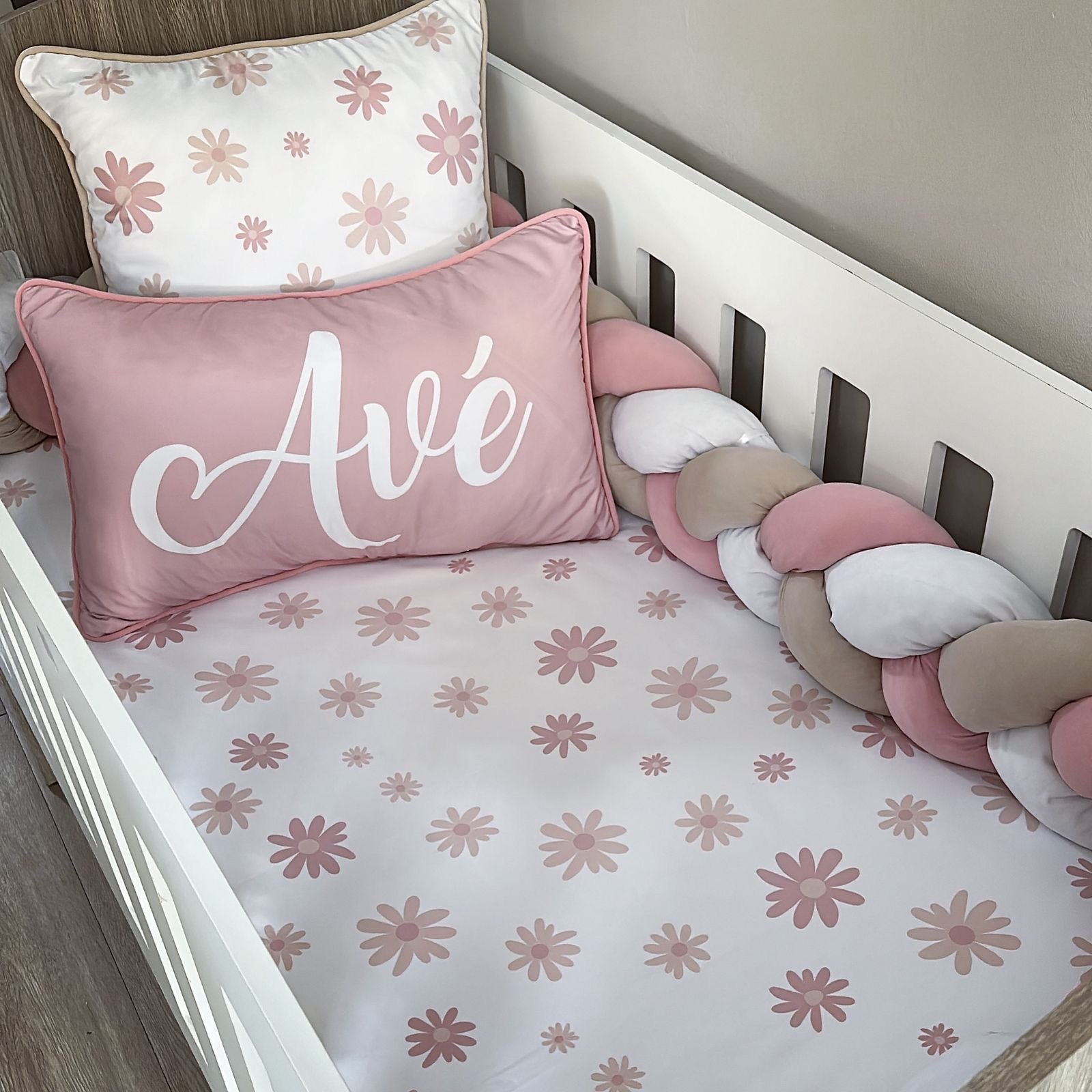 Cot Bedding - Pink Daisy Set 03