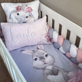 Cot Bedding - Grey Bunny Set 04