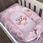 Cot Bedding - Pink Owl Set 02