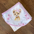 Hooded Towels - Pink Flower Lion 01 baby toddler hooded towels South Africa