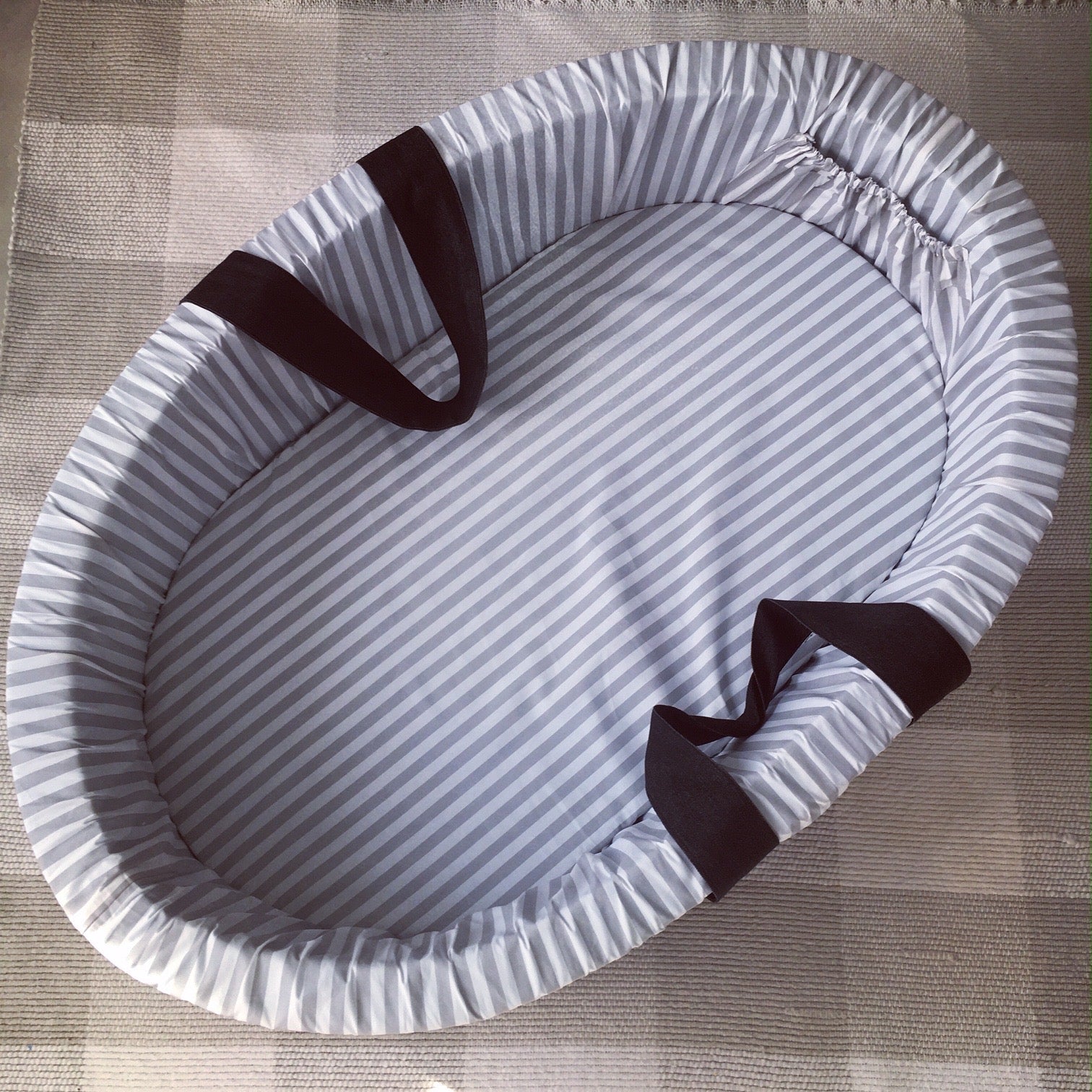 Carry Cot - Grey Stripe 02 baby carry cots South Africa