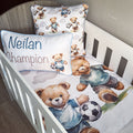 Cot Bedding - Bear Football Set 01 baby neutral nursery linen set South Africa