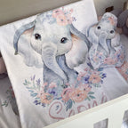 Cot Bedding - Pink Elephant Set 19