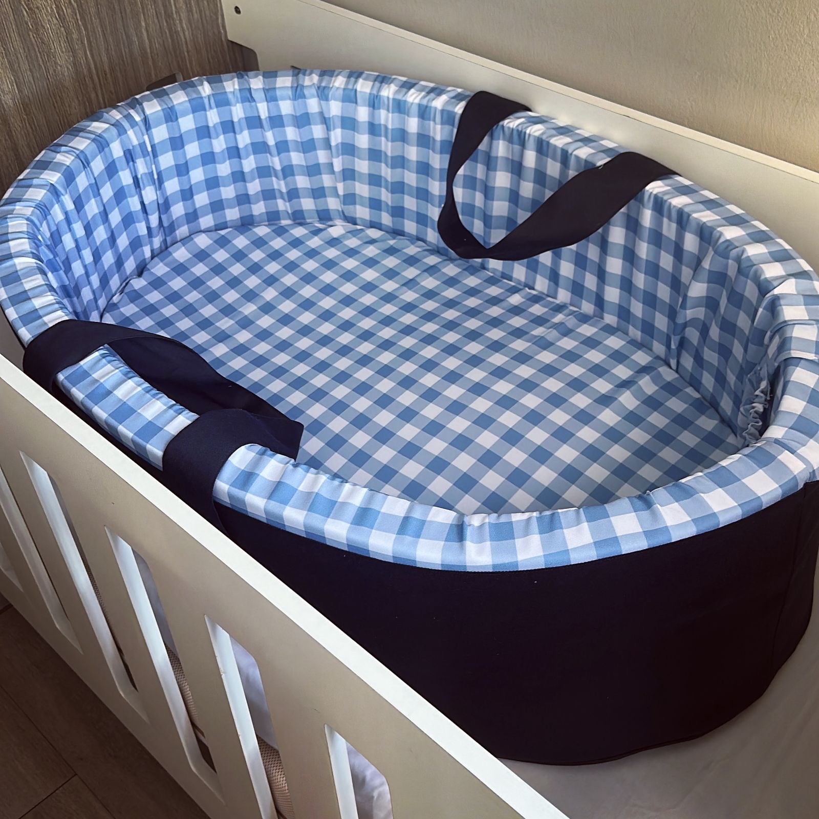 Carry Cot - Blue Check 01 baby carry cots South Africa