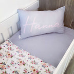 Cot Bedding - Pink Floral Set 03