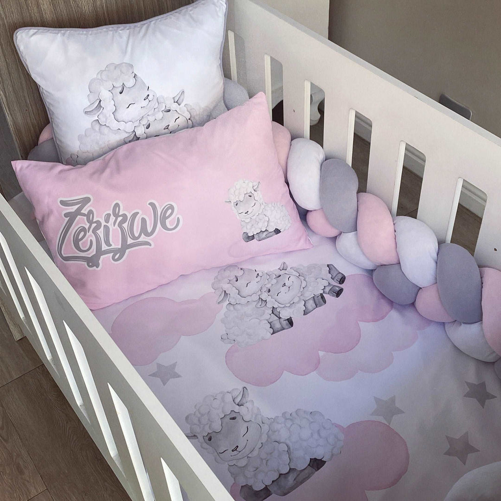 Cot Bedding - Pink Sheep Set 04