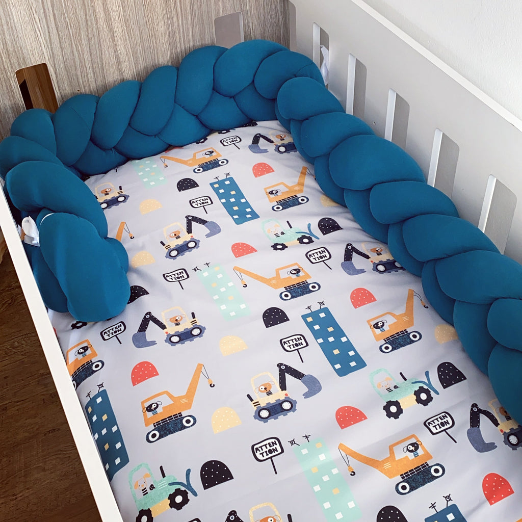 Cot Bedding - Blue Construction Set 02 baby boy nursery linen set South Africa