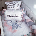 Cot Bedding - Pink Elephant Set 30