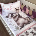 Cot Bedding - Pink Raccoon Set 01