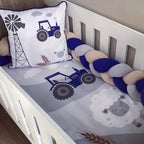 Cot Bedding - Navy Farm Set 01 baby boy nursery linen set South Africa