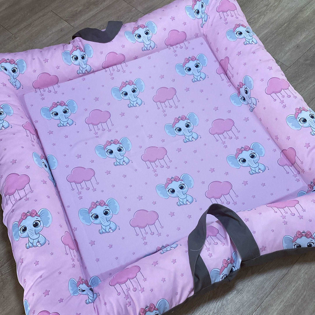 Cot Bedding - Grey Elephant Set 06