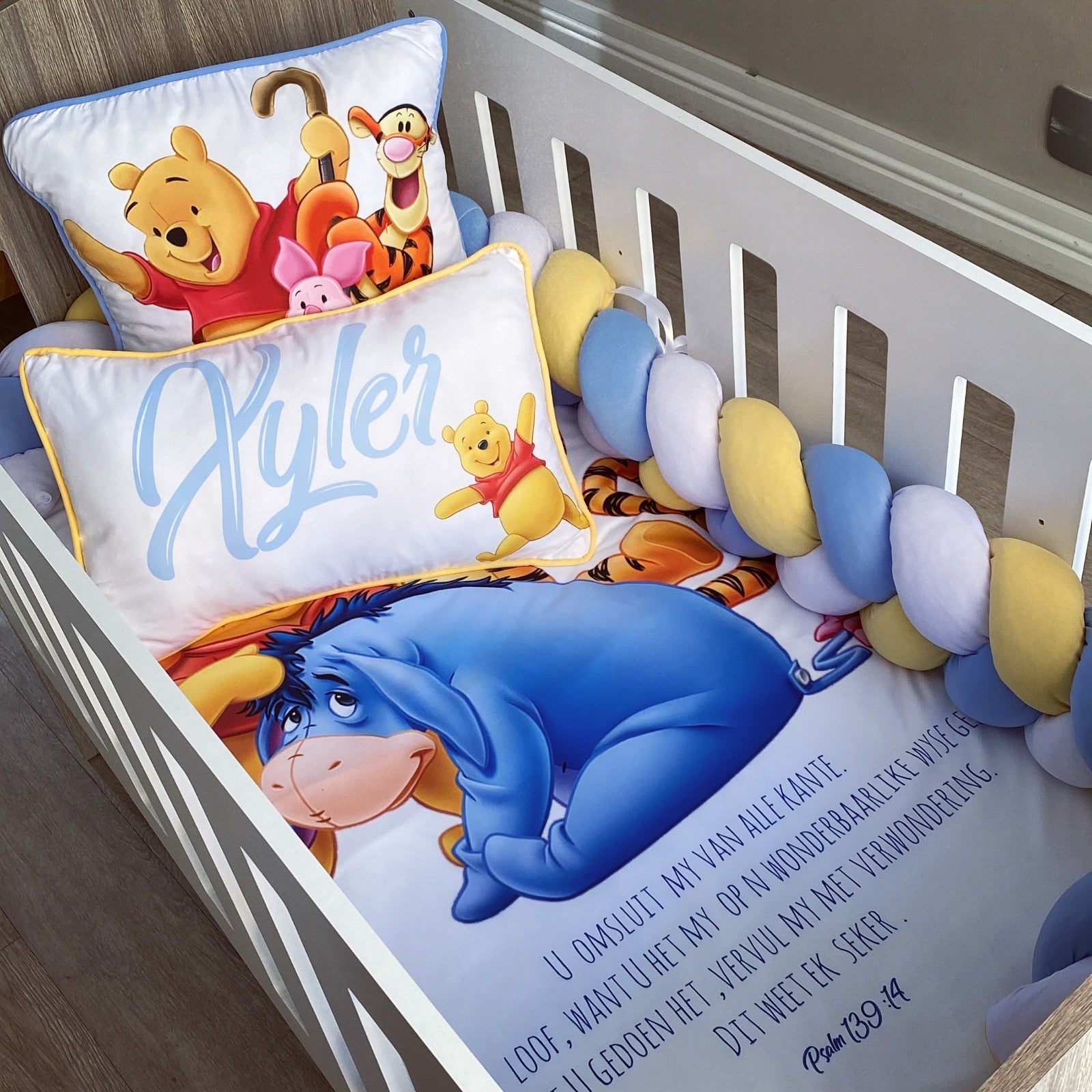 Cot Bedding - Winnie the pooh set 06 baby neutral nursery linen set South Africa