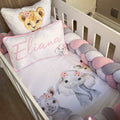 Cot Bedding - Pink Safari Set 01