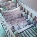 Cot Bedding - Sage Sheep Set 03 baby neutral nursery linen set South Africa