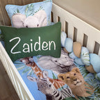Cot Bedding - Blue Leaves Safari Set 01 baby boy nursery linen set South Africa