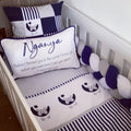 Cot Bedding - Navy Sheep Set 01 baby boy nursery linen set South Africa