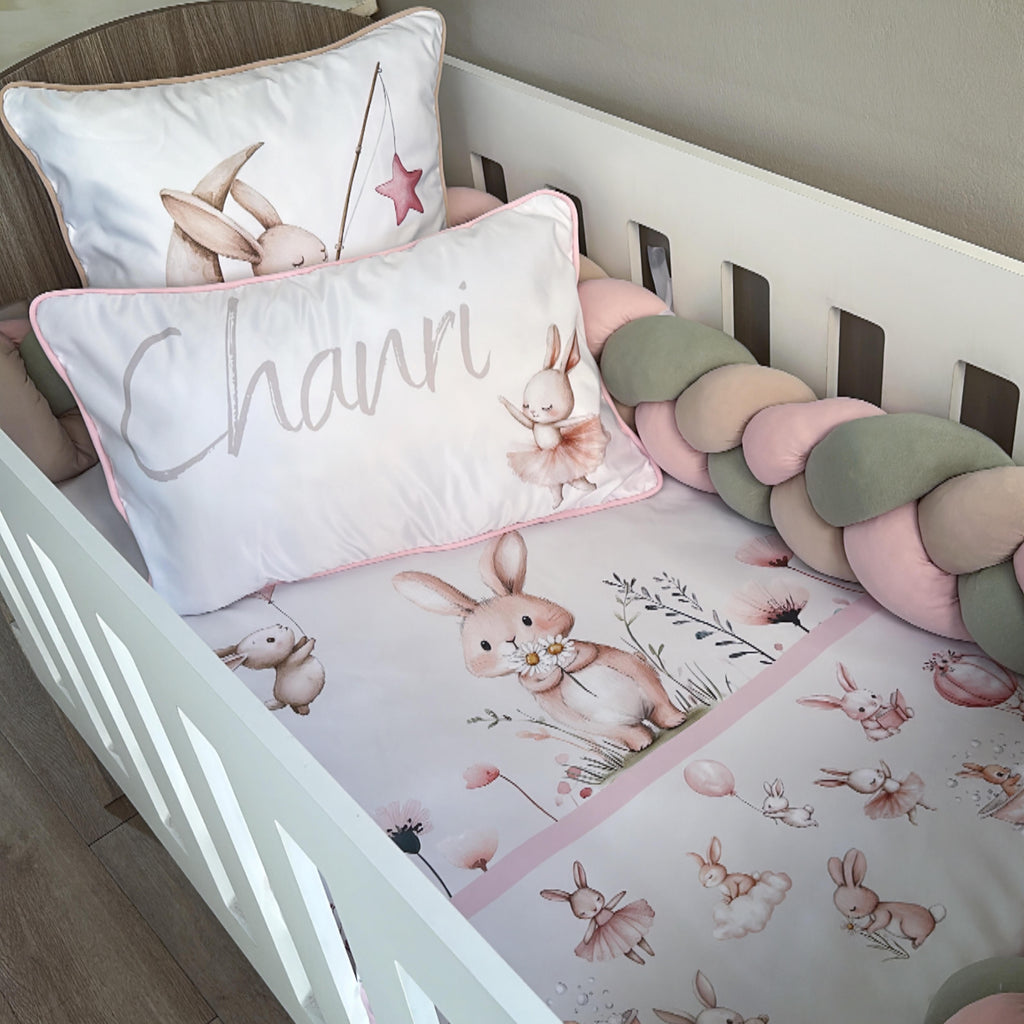Cot Bedding - Pink Bunny Set 14