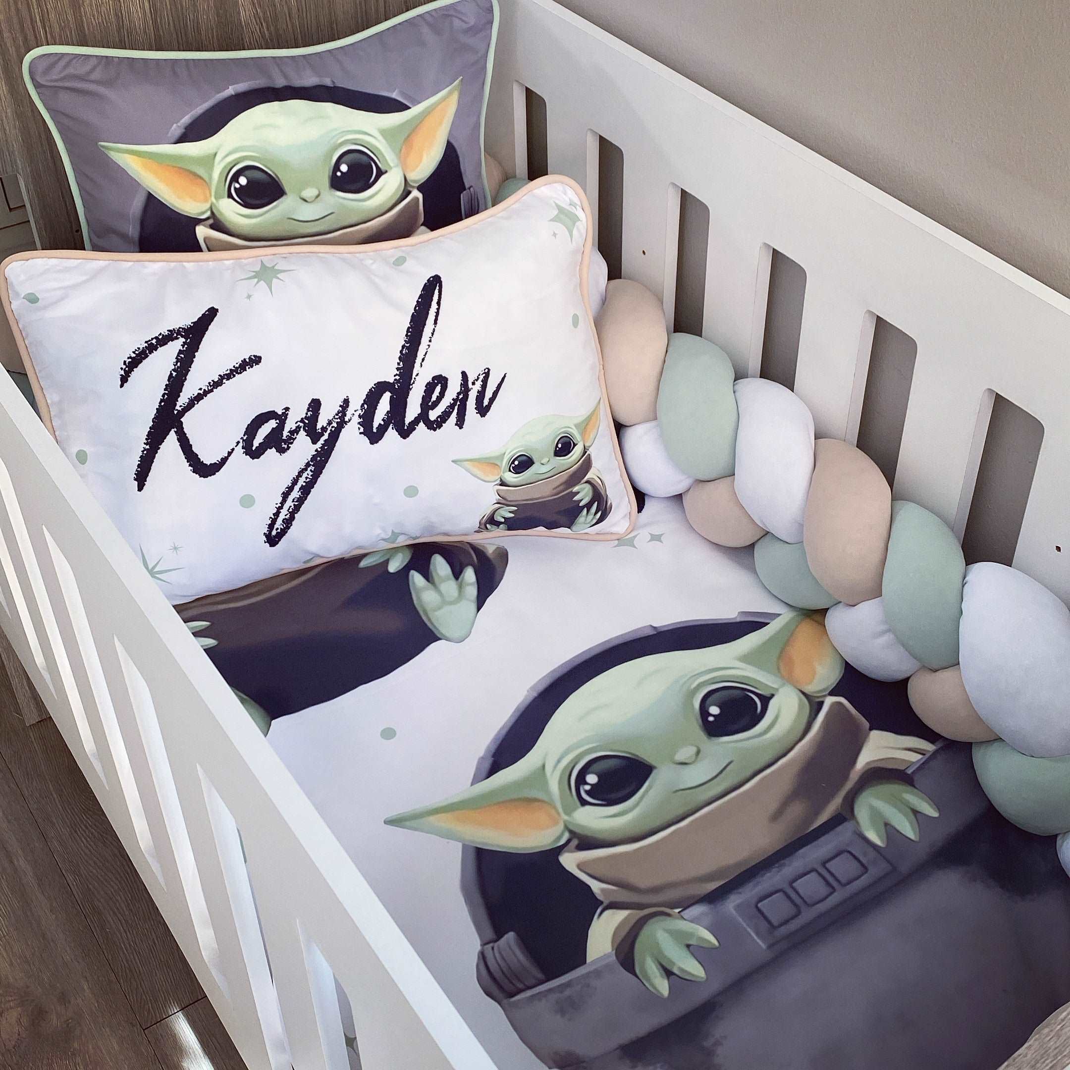 Cot Bedding - Green Yoda Set baby boy nursery linen set South Africa