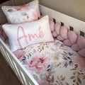 Cot Bedding - Pink Flower Set 11