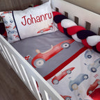 Cot Bedding - Red Car set 01 baby boy nursery linen set South Africa