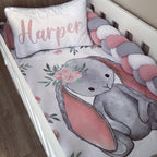 Cot Bedding - Pink Bunny Set 10