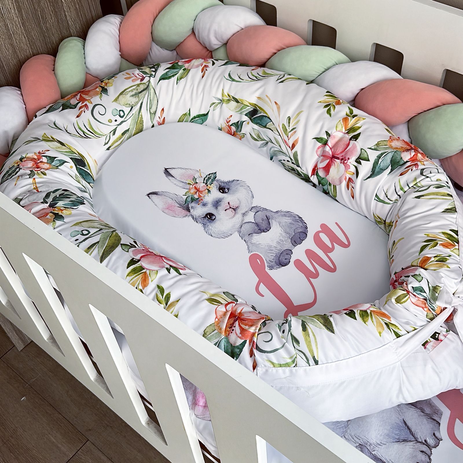 Cot Bedding - Pink Bunny Set 32