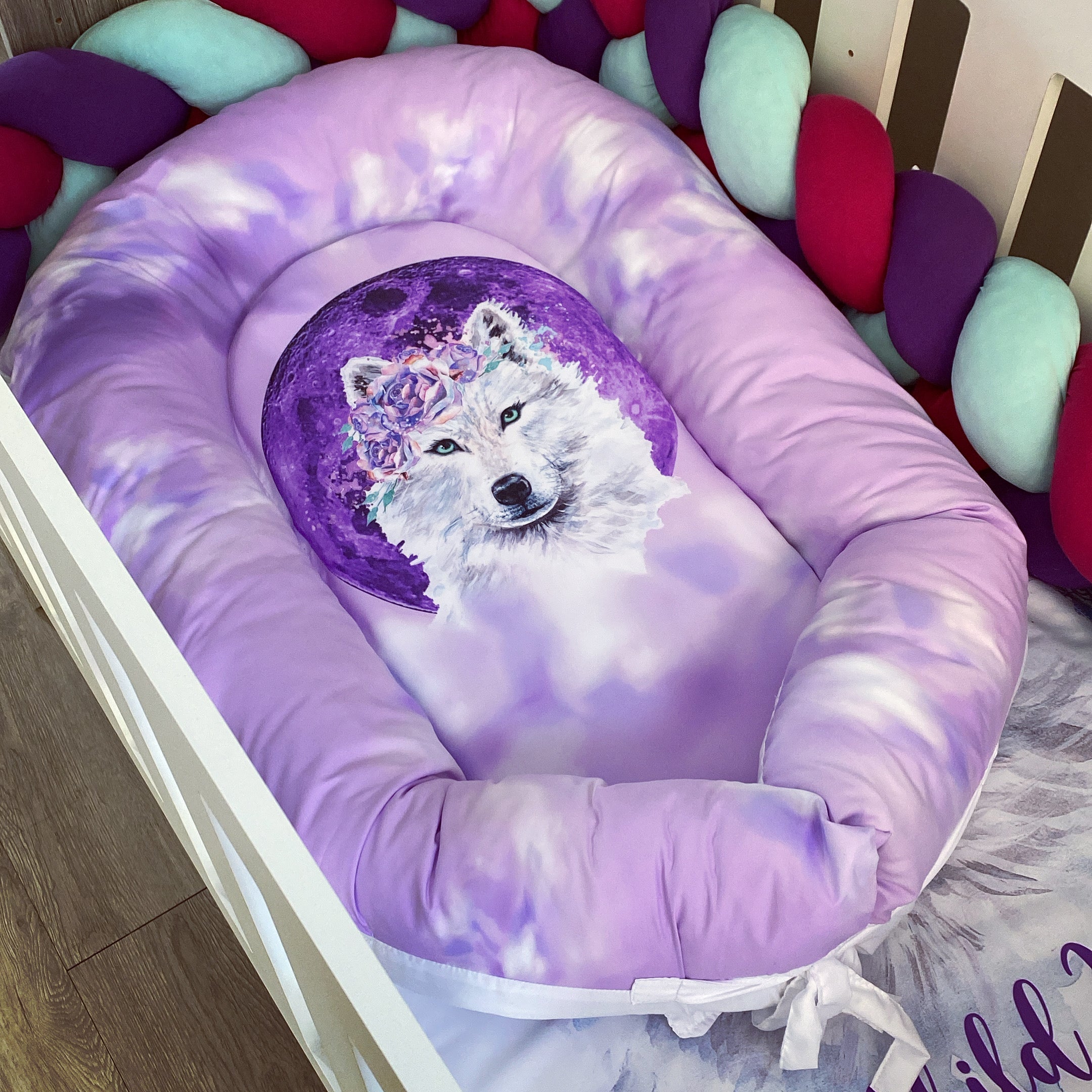 Nest - Purple Wolf 01 baby nursery snuggle nests South Africa