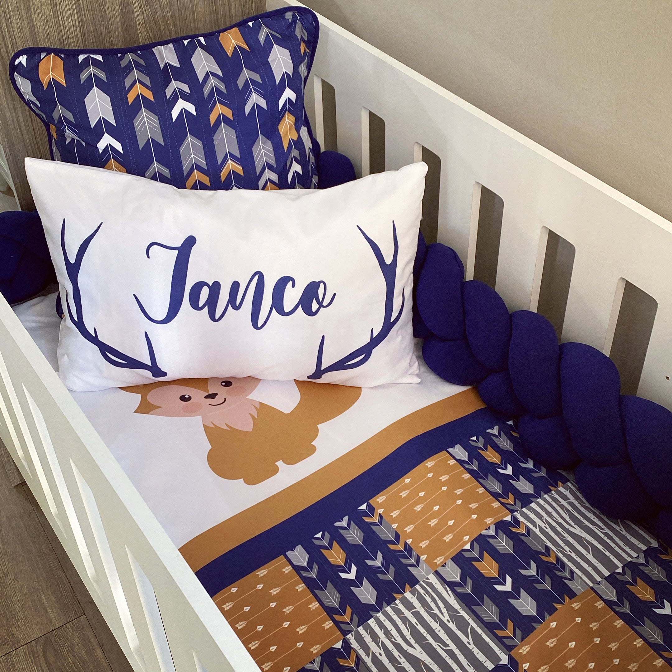 Cot Bedding - Fox Set 03 baby neutral nursery linen set South Africa
