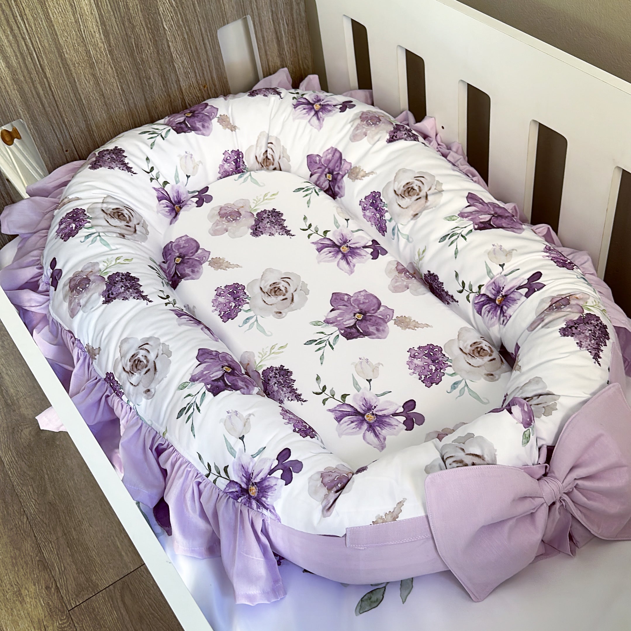 Nest - Purple Flowers 01 baby nursery snuggle nests South Africa