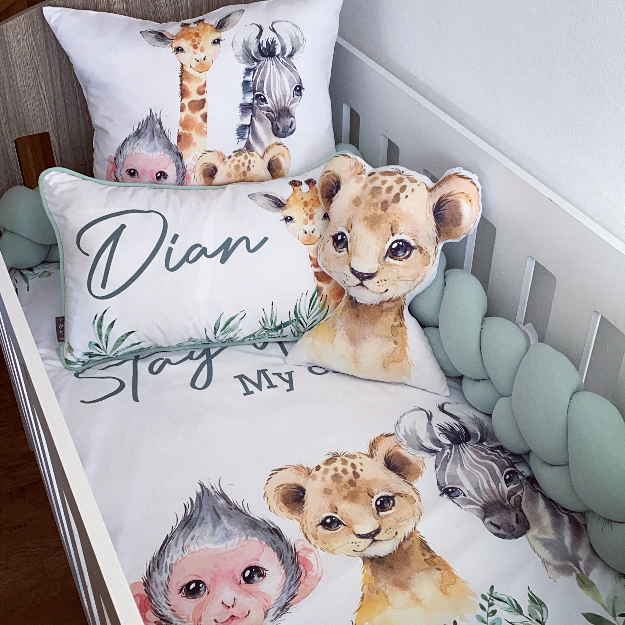 Cot Bedding - Safari Set 23 baby neutral nursery linen set South Africa