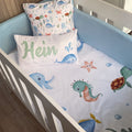 Cot Bedding - Blue Under the sea Set 01 baby boy nursery linen set South Africa