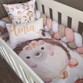 Cot Bedding - Pink Hedgehog Set 01