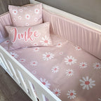 Cot Bedding - Pink Daisy Set 01