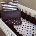 Cot Bedding - Black and White Set 01 baby neutral nursery linen set South Africa