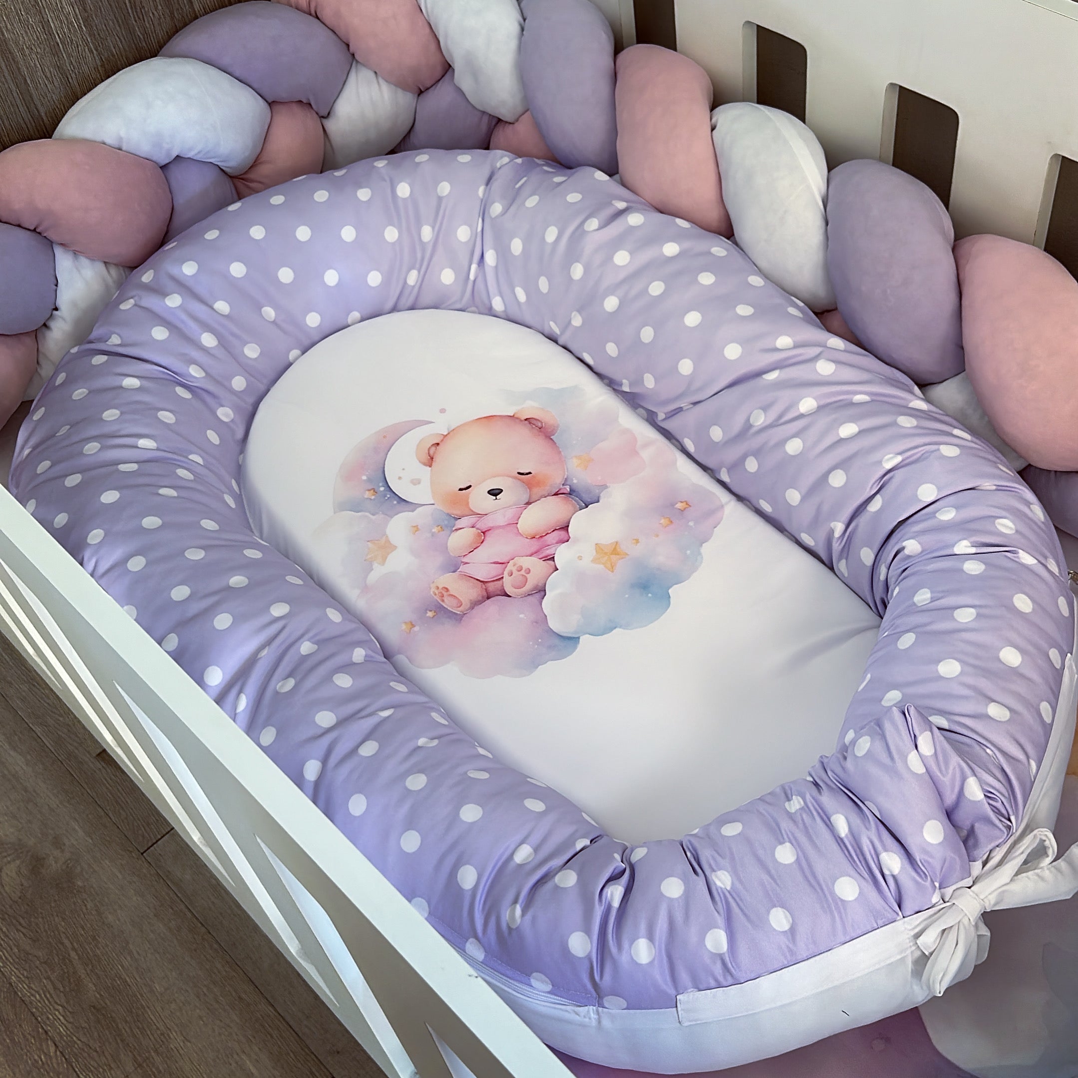 Nest - Purple Bear 01 baby nursery snuggle nests South Africa