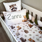 Cot Bedding - Woodlands Set 07 baby neutral nursery linen set South Africa